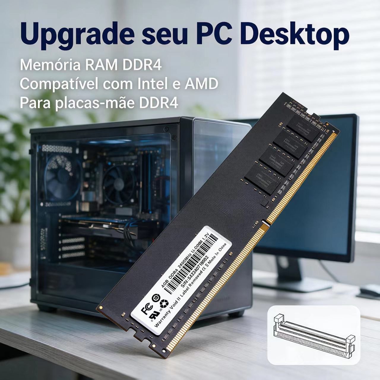 DDR4 RAM 4GB 8GB 2400MHz Deskt - огляд і ціна Server Memory Ddr4
